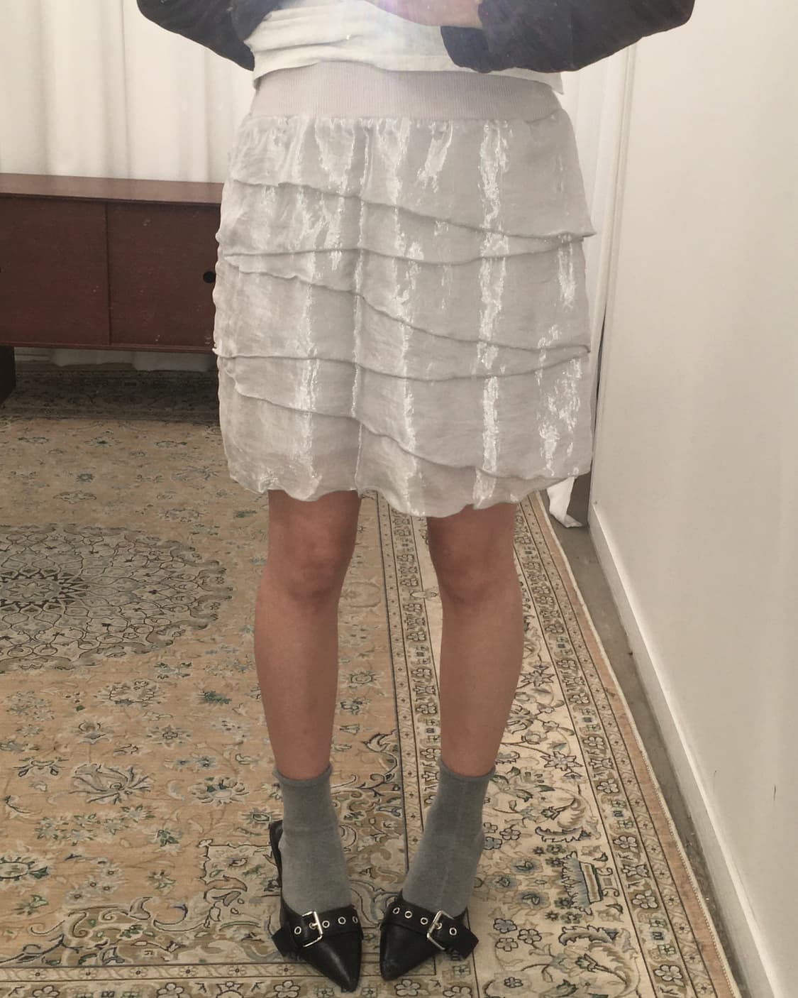 그레이 캉캉 스커트 상품이미지1