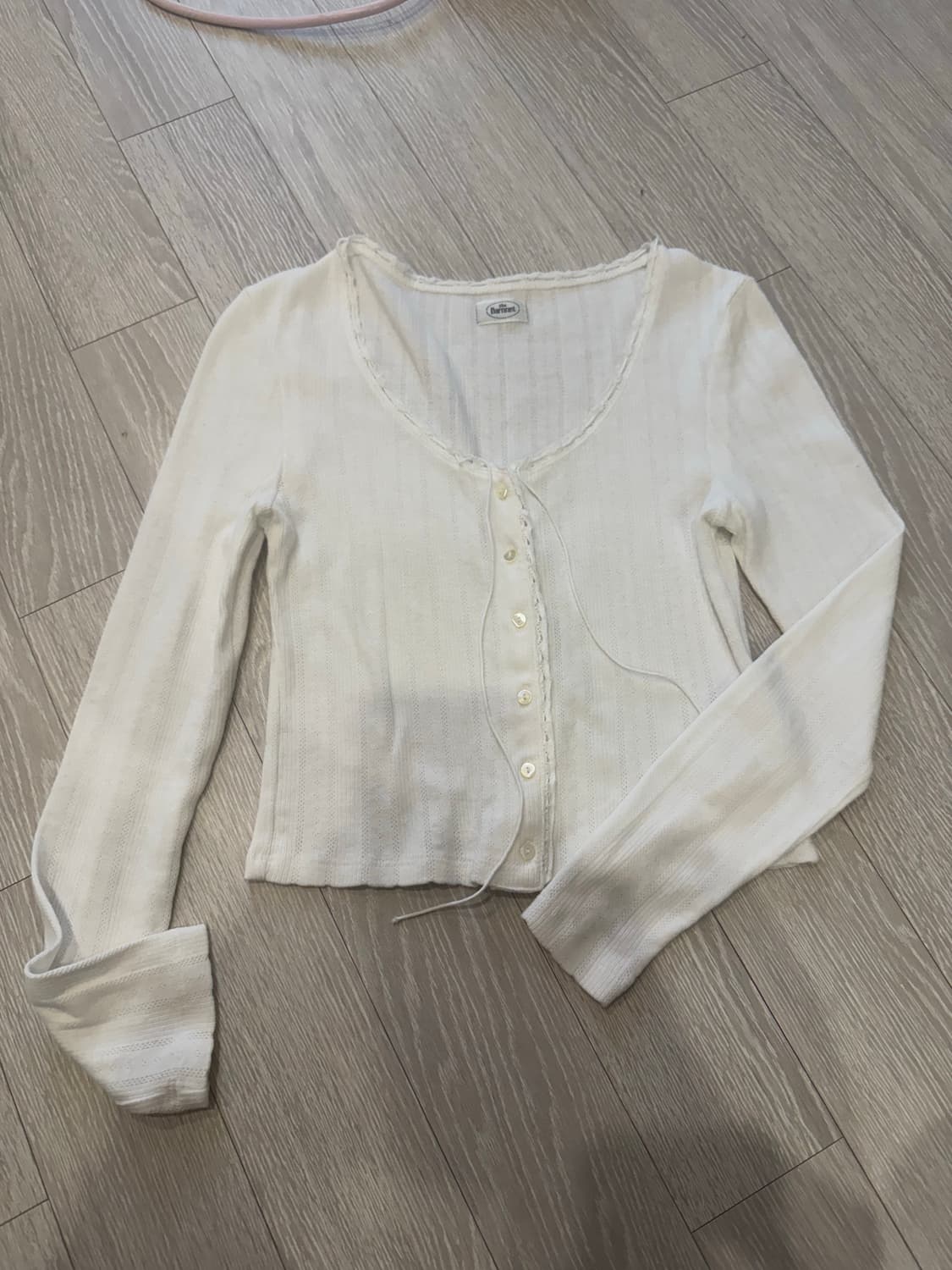 더바넷 라비올리 레이스 트림 버튼업 탑 상품이미지5