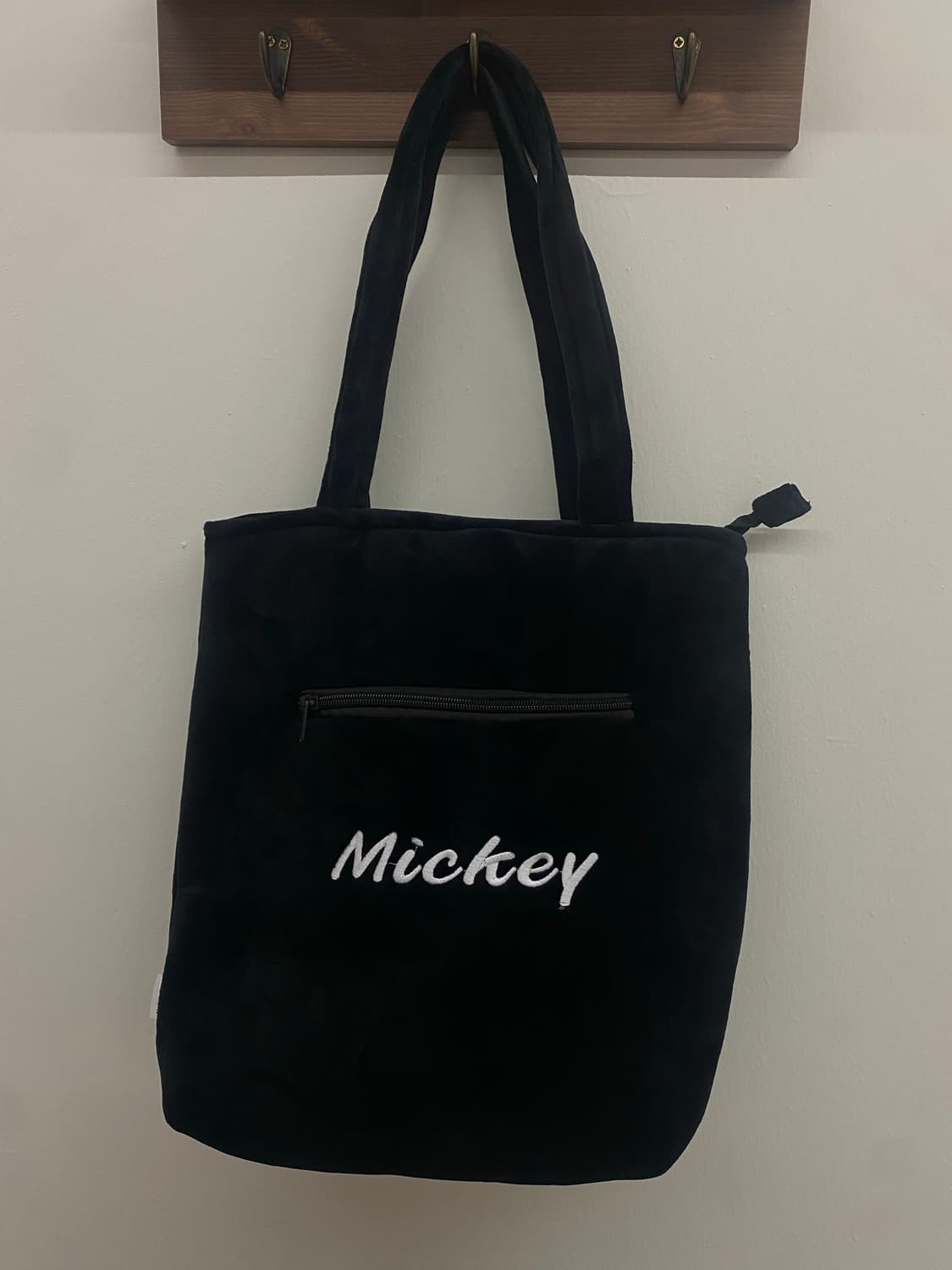 디즈니 미키마우스 인형 벨벳 토트백 숄더백 가방 상품이미지3