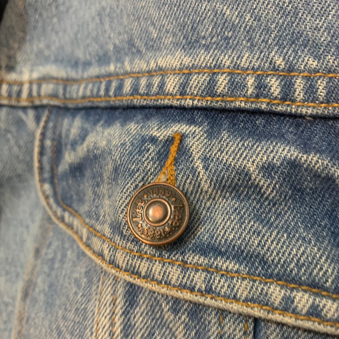 XL LEE 리 00s 빈티지 자수 워싱 데님 트러커 청자켓 상품이미지5