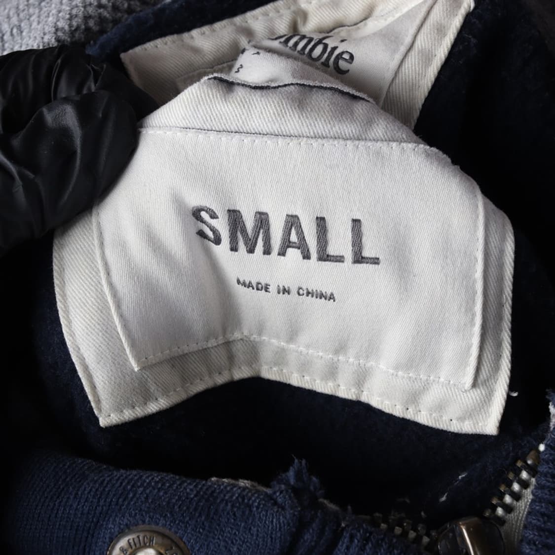 아베크롬비 92 자수 아치로고 빈티지 후드집업 네이비 S 상품이미지7