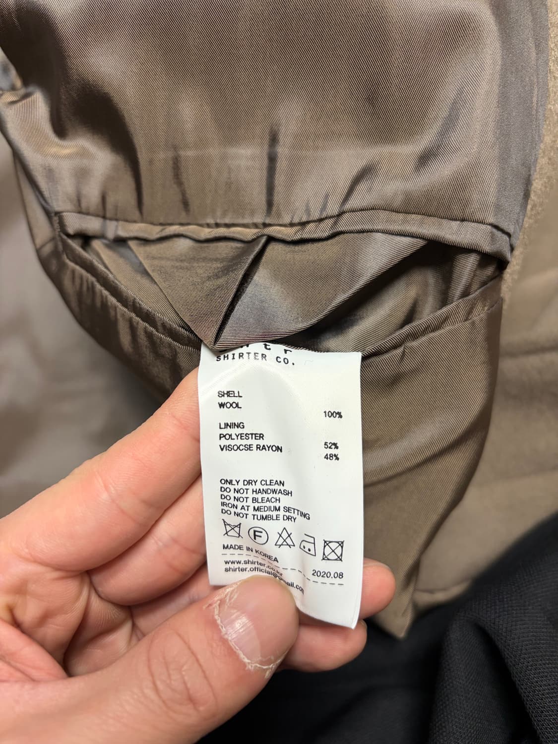 셔터 울 발마칸 코트 (새상품) L사이즈 상품이미지4