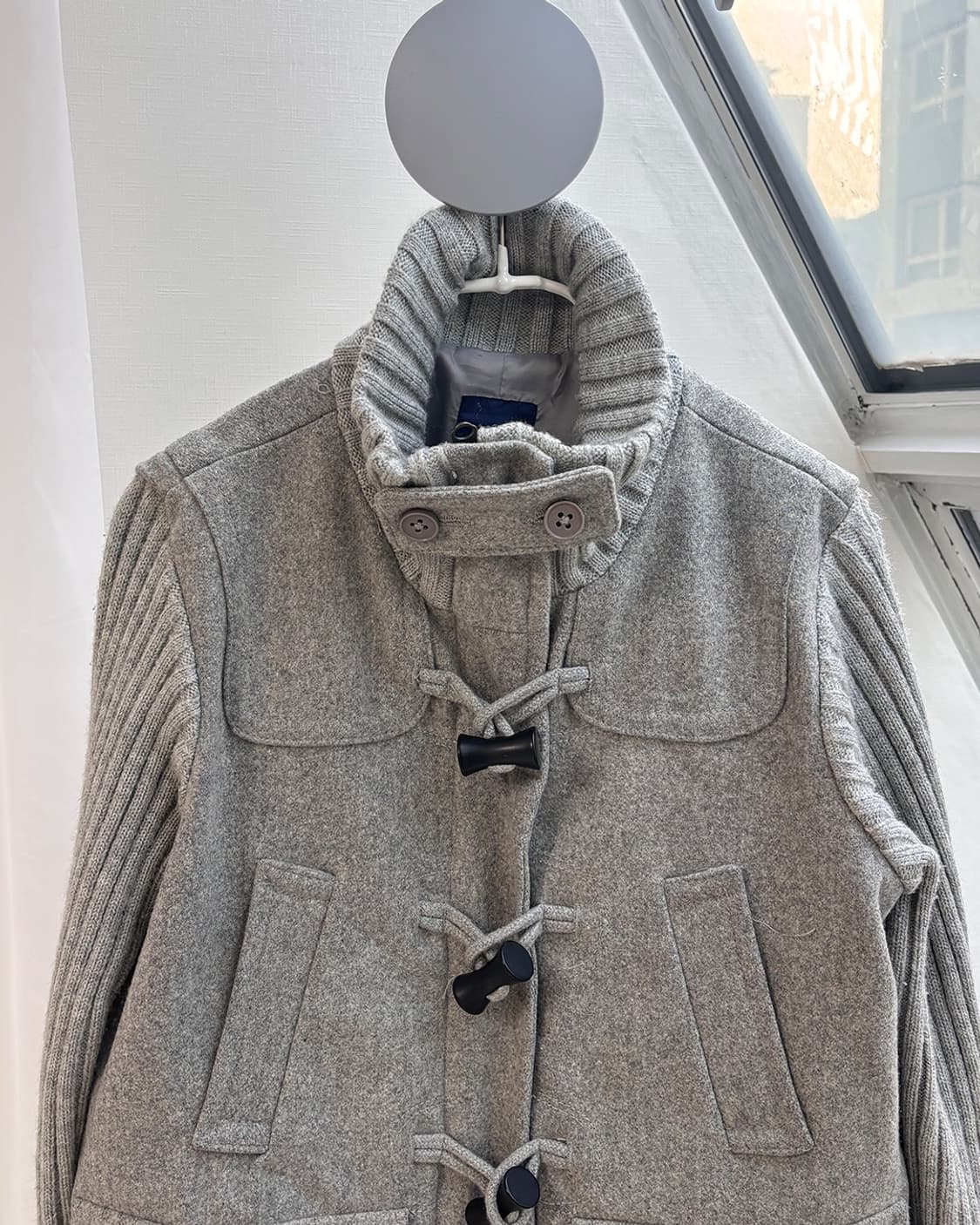 GAP knit mixed toggle high neck 하프 코트 상품이미지3