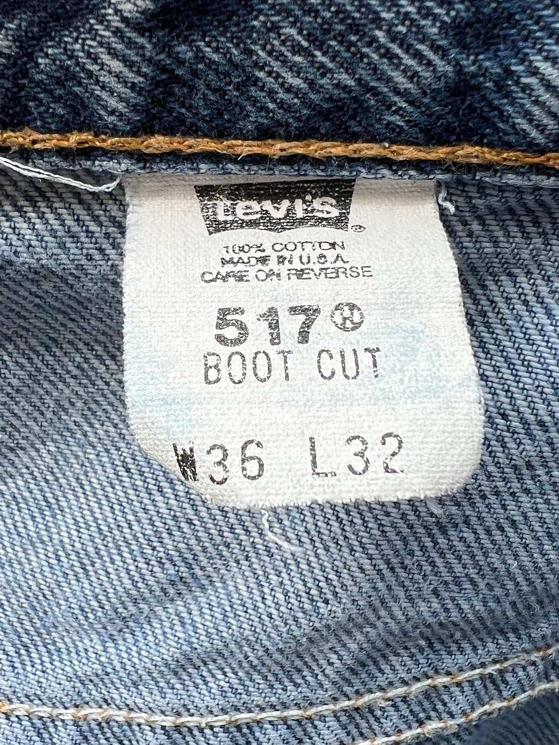 00's [36x32] 리바이스 517 빈티지 부츠컷 USA 데님 팬츠 상품이미지9