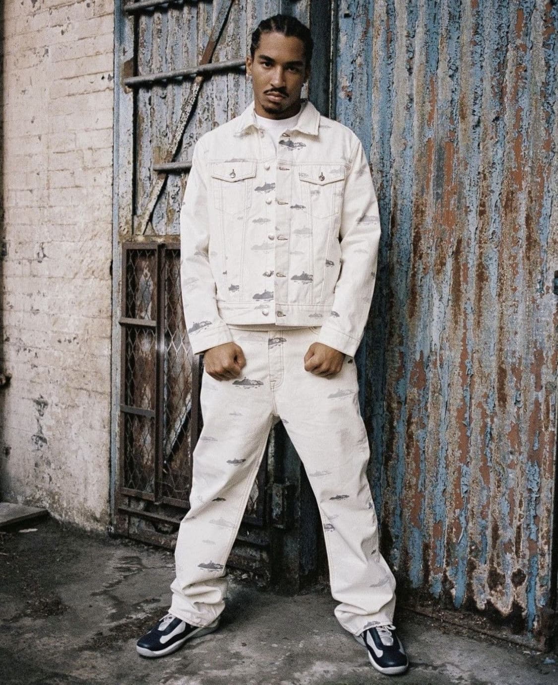 코르테이즈 corteiz 알카트라즈 데님 자켓 화이트 상품이미지1