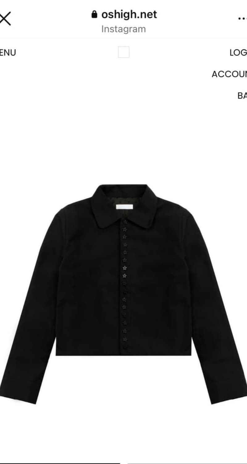 오스하이 자켓 Stars Shirt Jacket Black 상품이미지2