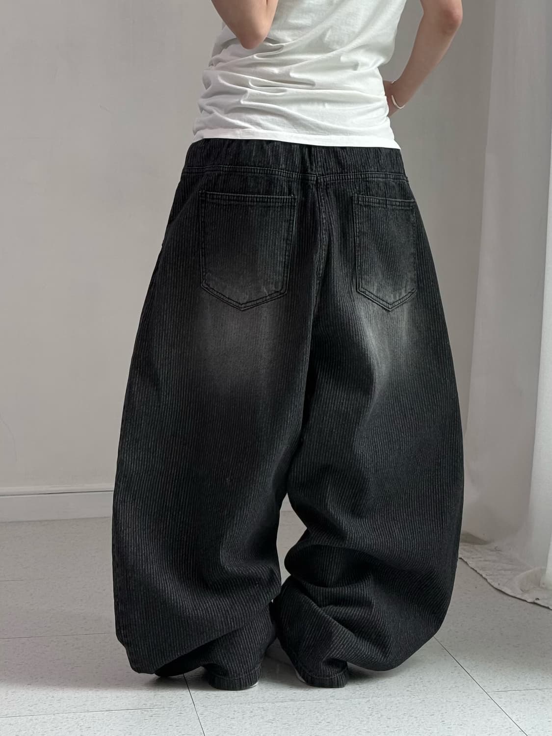 빈티지 스트라이프 벌룬 팬츠 상품이미지4