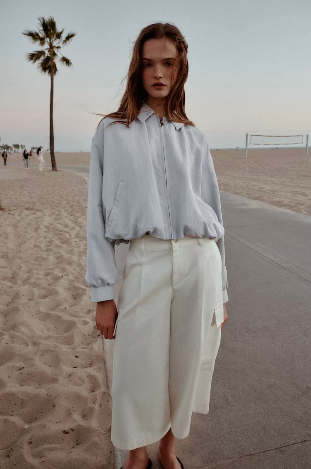 자라 6318/039/403 벌룬 봄버 자켓, 하늘색 상품이미지2