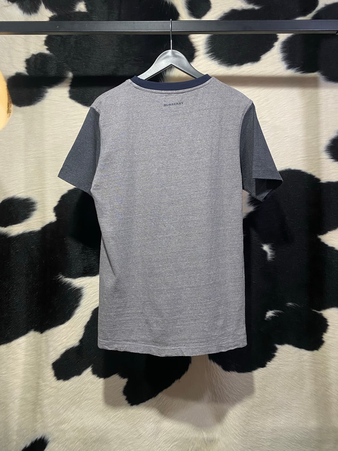 Burberry 영국국기 프린팅 배색 니트 반팔티셔츠 상품이미지4