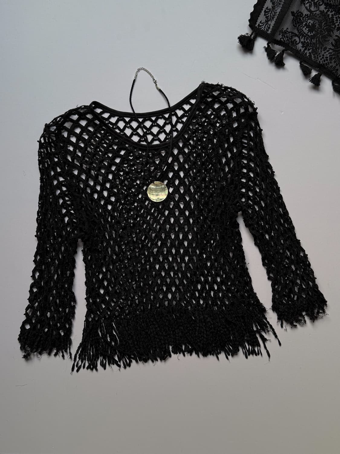 Fringed Crochet Knit 0268 상품이미지1