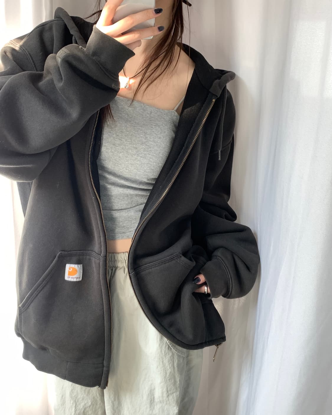 Carhartt 칼하트 써멀 안감 블랙 후집 상품이미지2