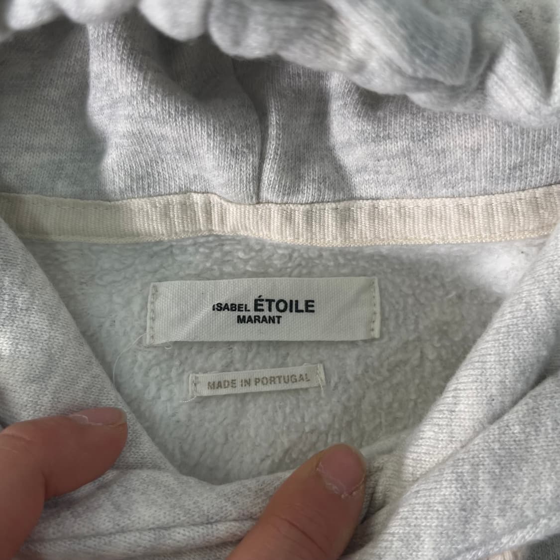 100 이자벨마랑 빅로고 오트밀 후드티 상품이미지3