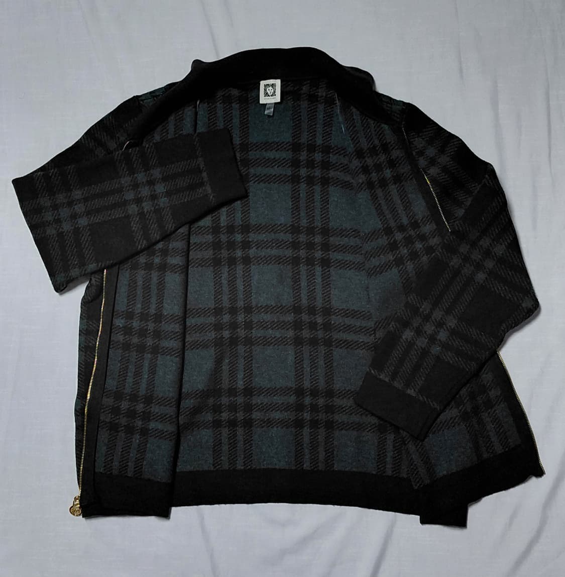 Anne Klein 앤클라인 체크 니트 집업 자켓 (L사이즈) 상품이미지6