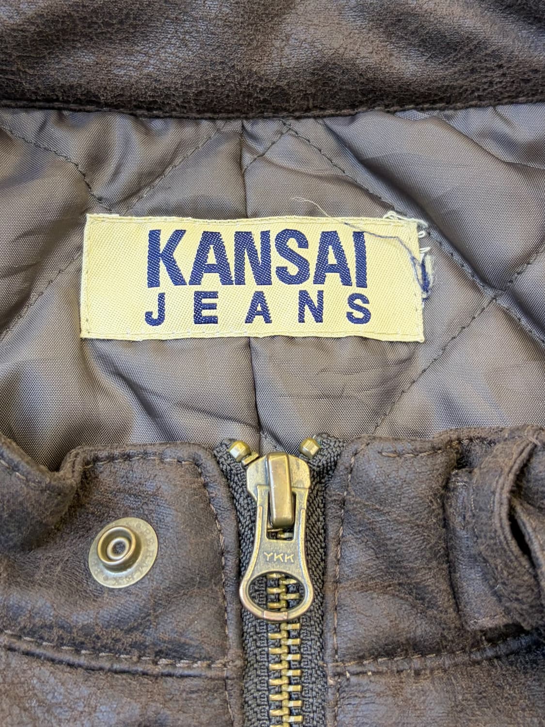 간사이 야마모토 크래클 바이커 자켓 상품이미지4