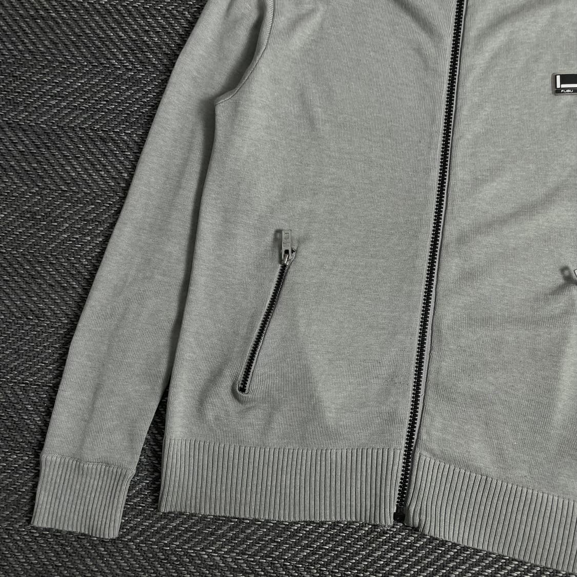 00s 후부 y2k 빅로고 올드스쿨 니트 집업o 2894 상품이미지4