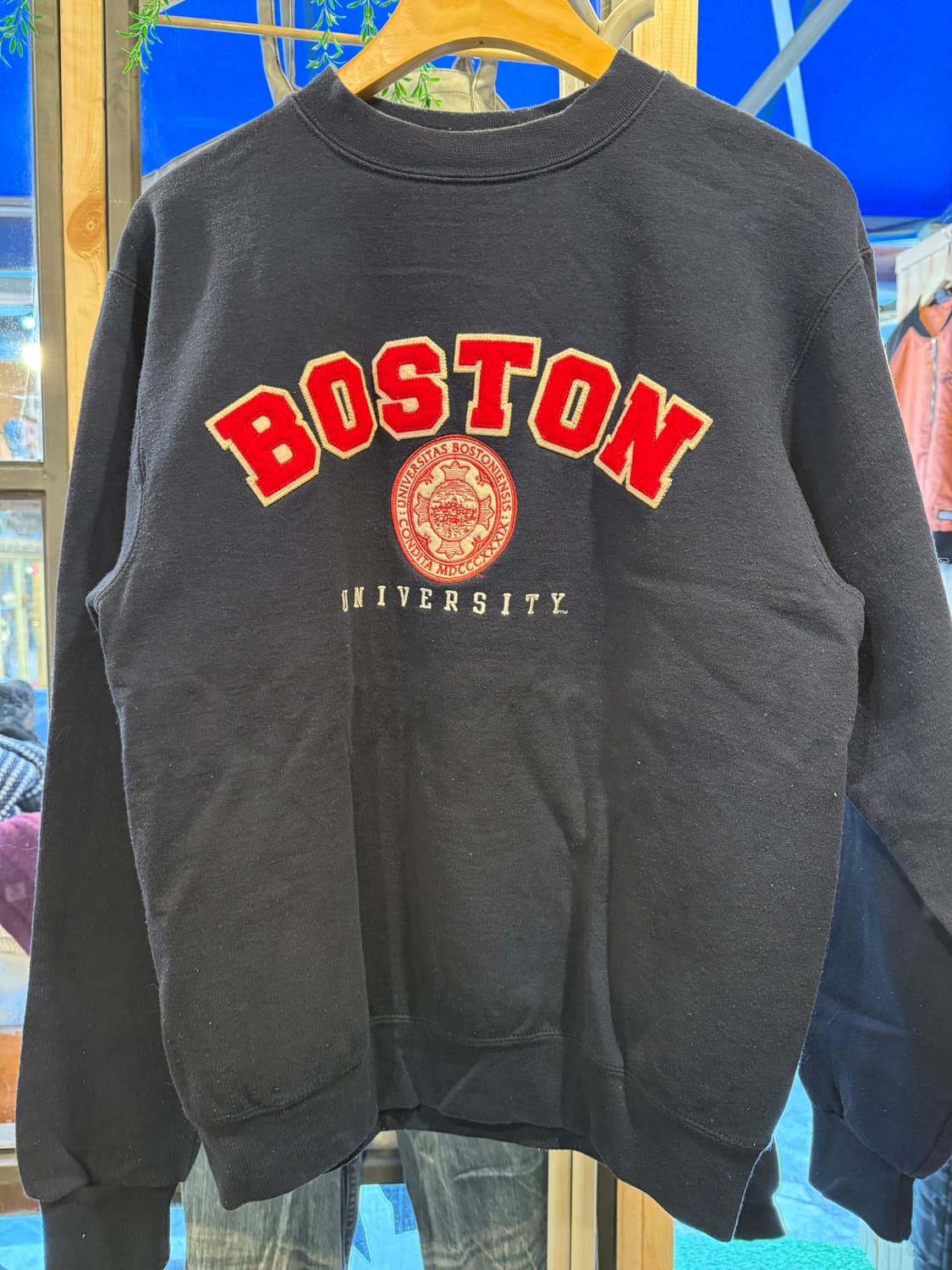 챔피온 보스턴 부클로고 네이비 맨투맨  상품이미지1