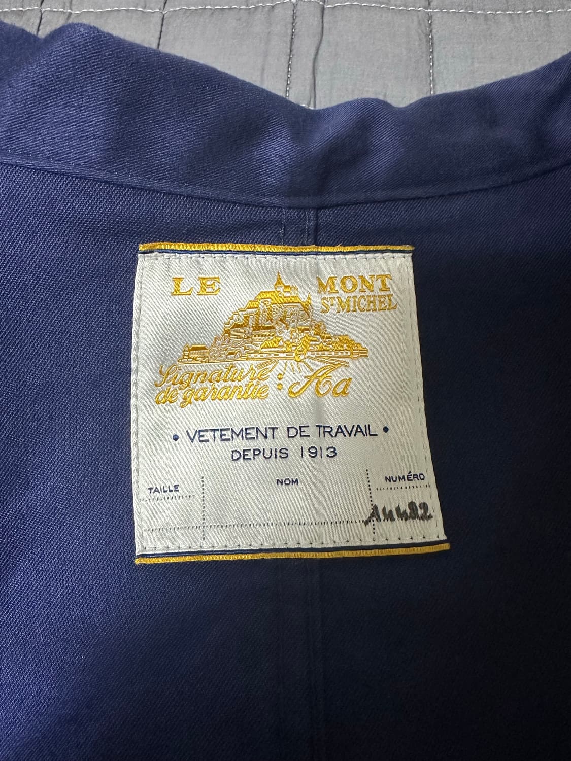 르몽생미셸 프렌치 몰스킨 워크 자켓, 네이비 상품이미지2