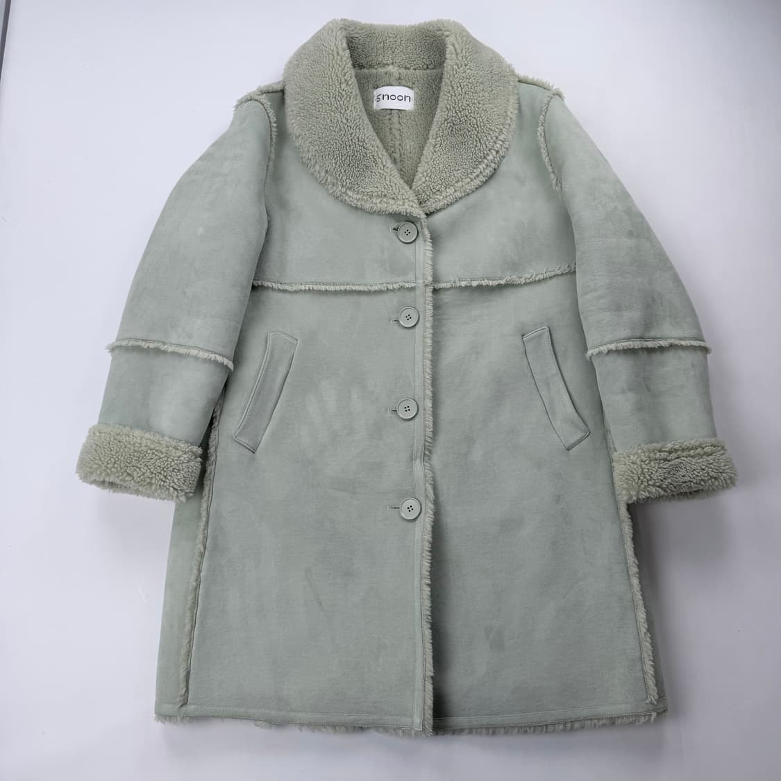 시눈 sinoon 롱 무스탕 코트 상품이미지2