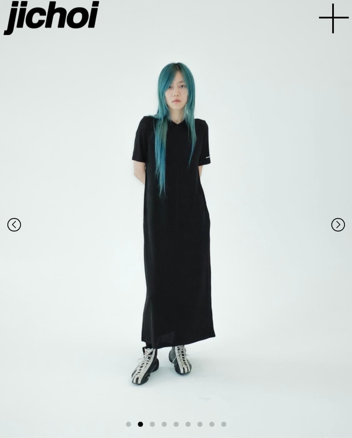 지초이 컴포트24-003 HOODIE DRESS(BLACK) 상품이미지2