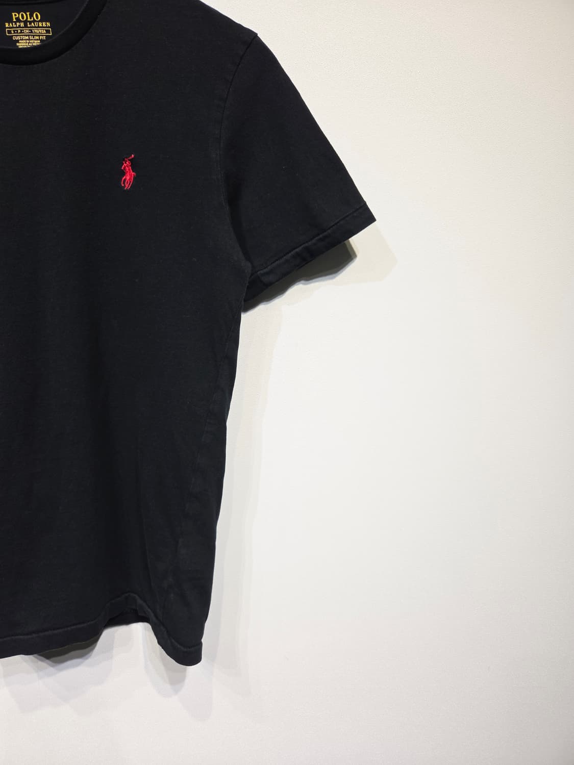 폴로 랄프로렌 커스텀 슬림핏 반팔 티셔츠 블랙 상품이미지5