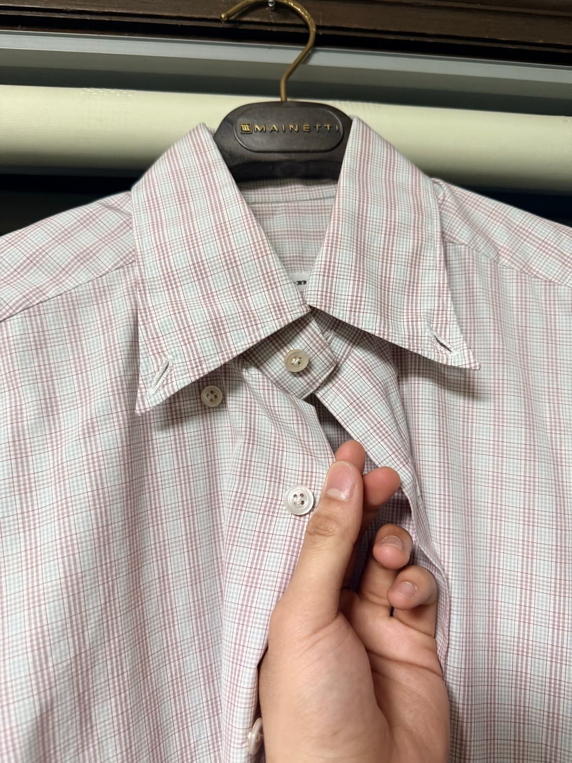 키톤 체크 셔츠 거의 새거 상품이미지2