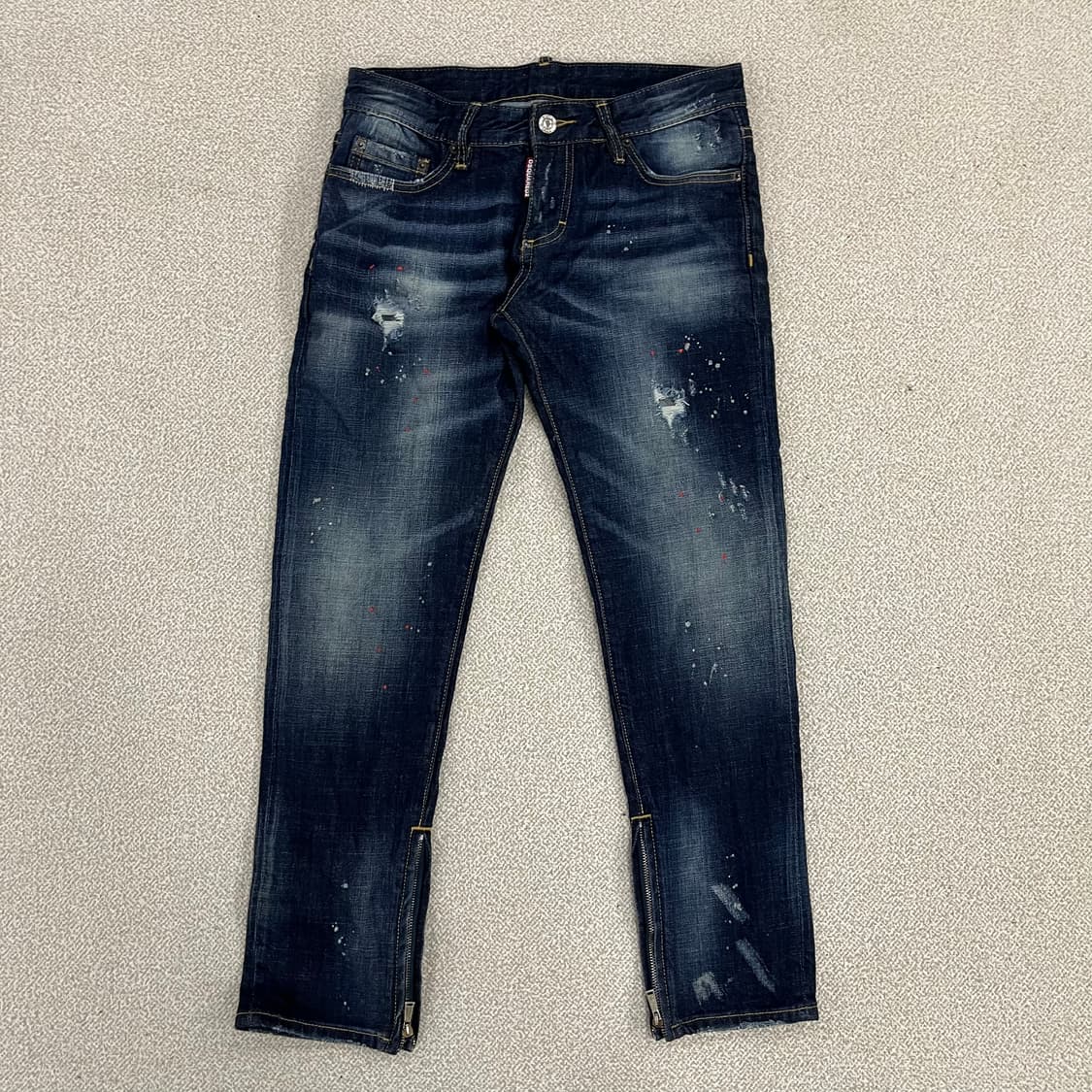 [40] 디스퀘어드2 워싱 페인팅 스케이터핏 데님 청바지 0120M1 상품이미지1