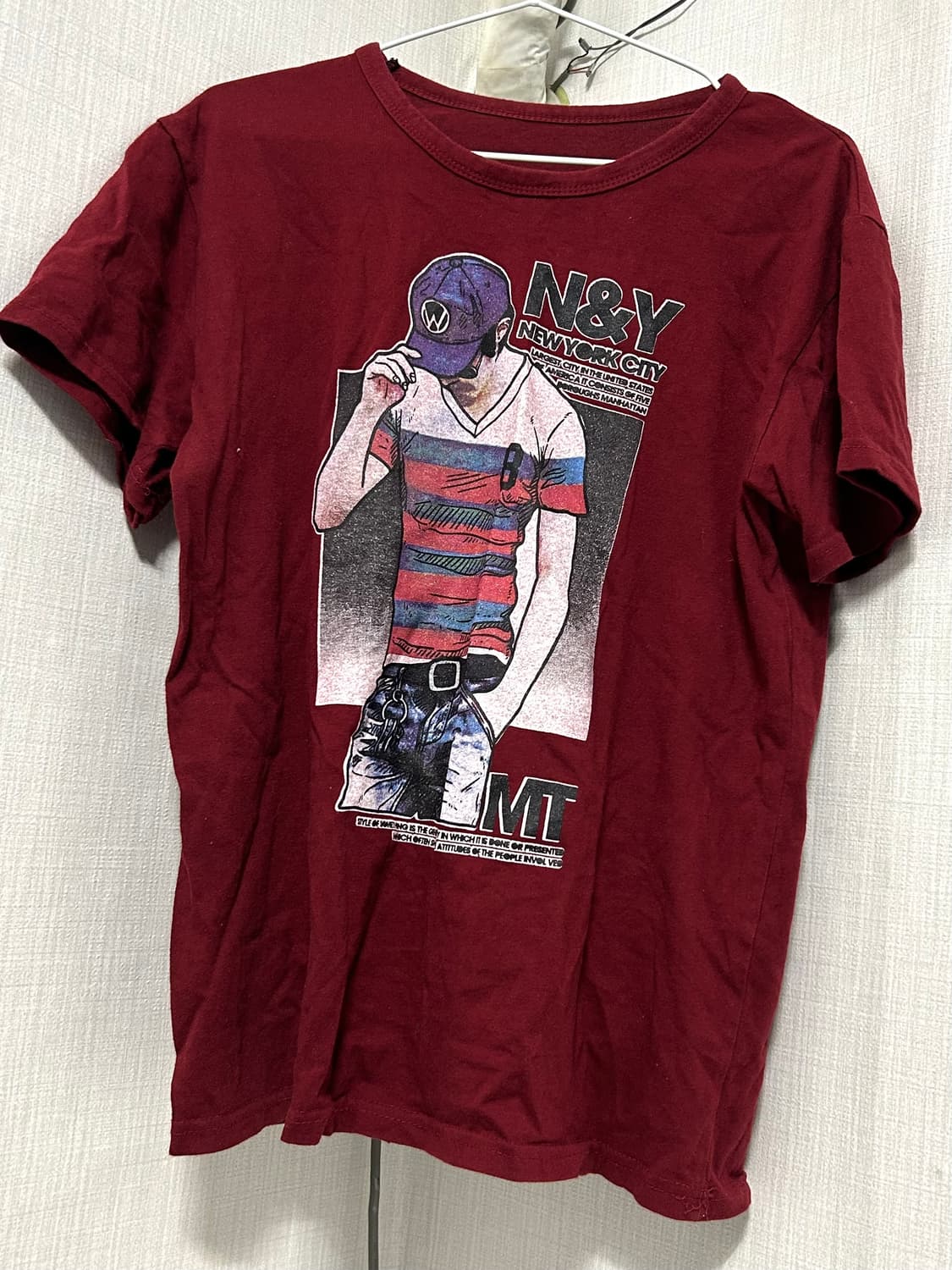 아메리카 빈티지 빈소매 티셔츠 상품이미지1