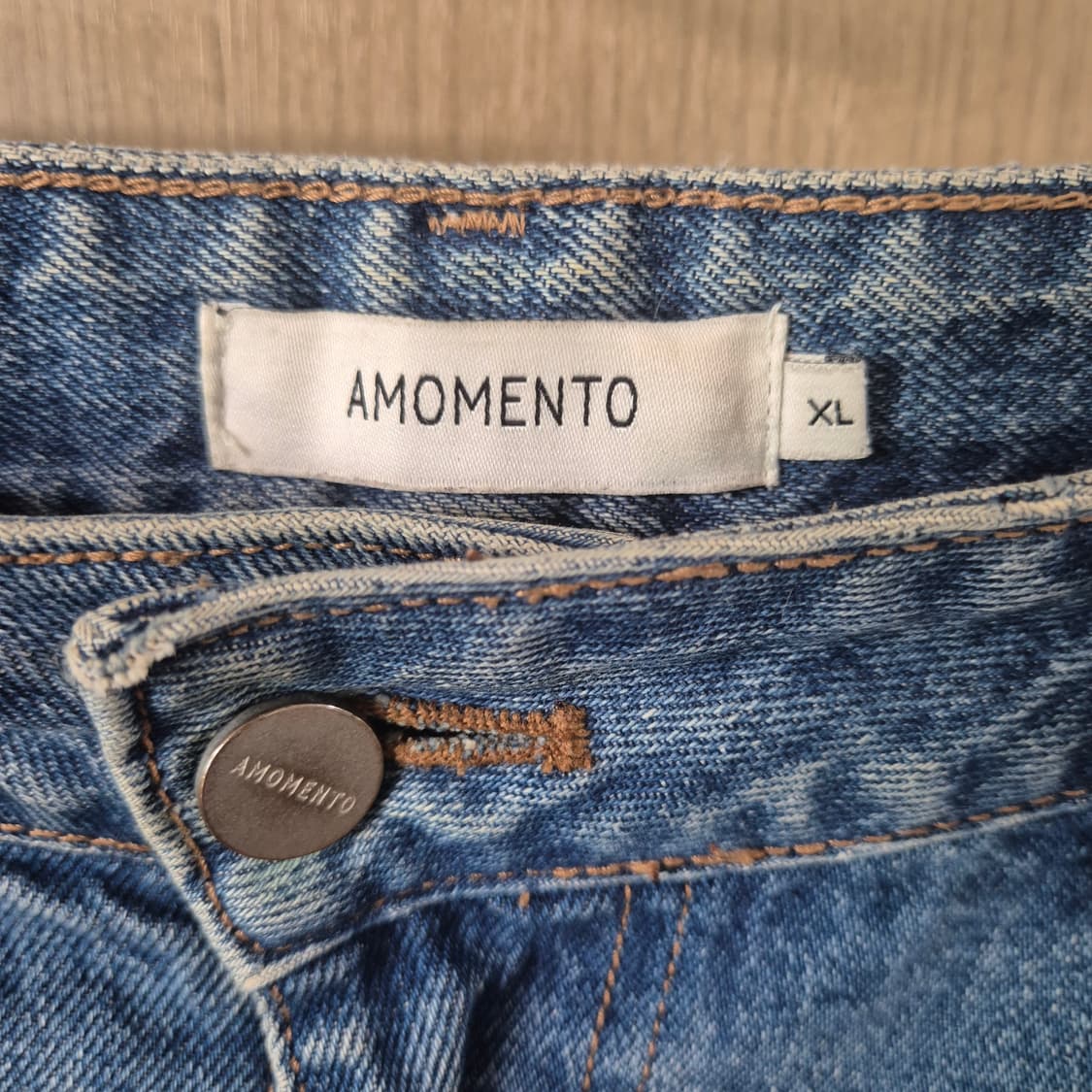 [XL]아모멘토 AMOMENTO 딥블루 와이드 데님 진 상품이미지3