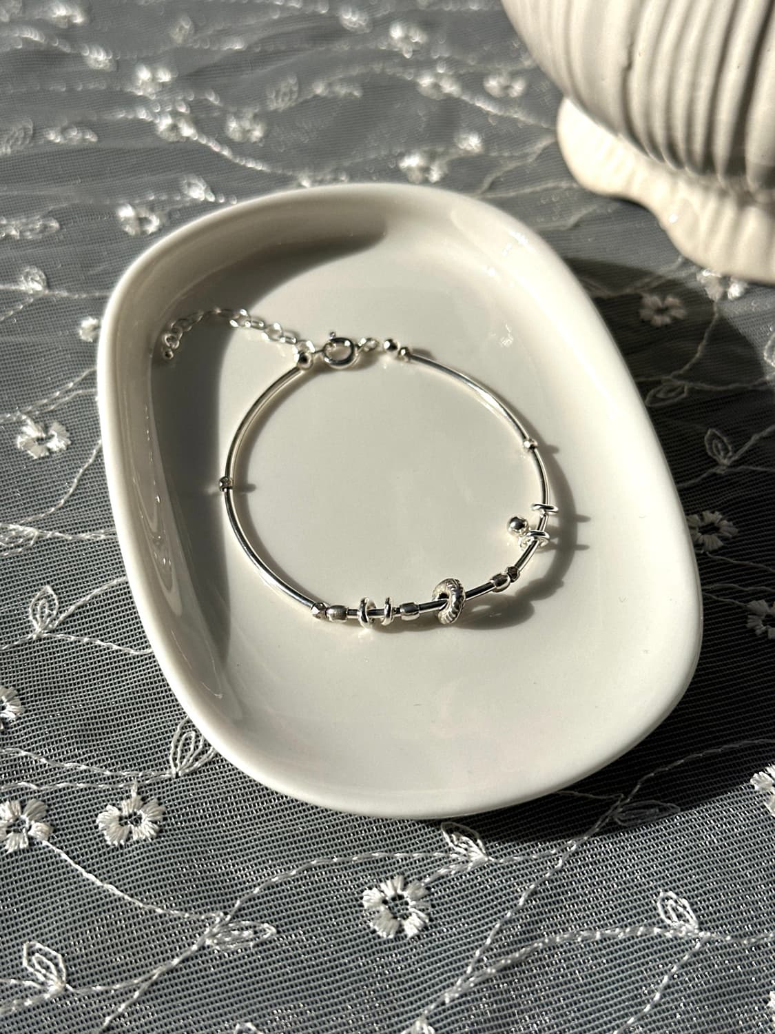 Karen Silver Irregular Bead Bar 925 Silv 상품이미지3