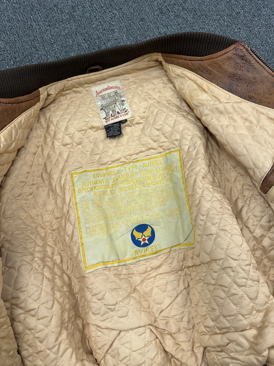 XS) 90s Avirex USA Real Leather Jacket 상품이미지6