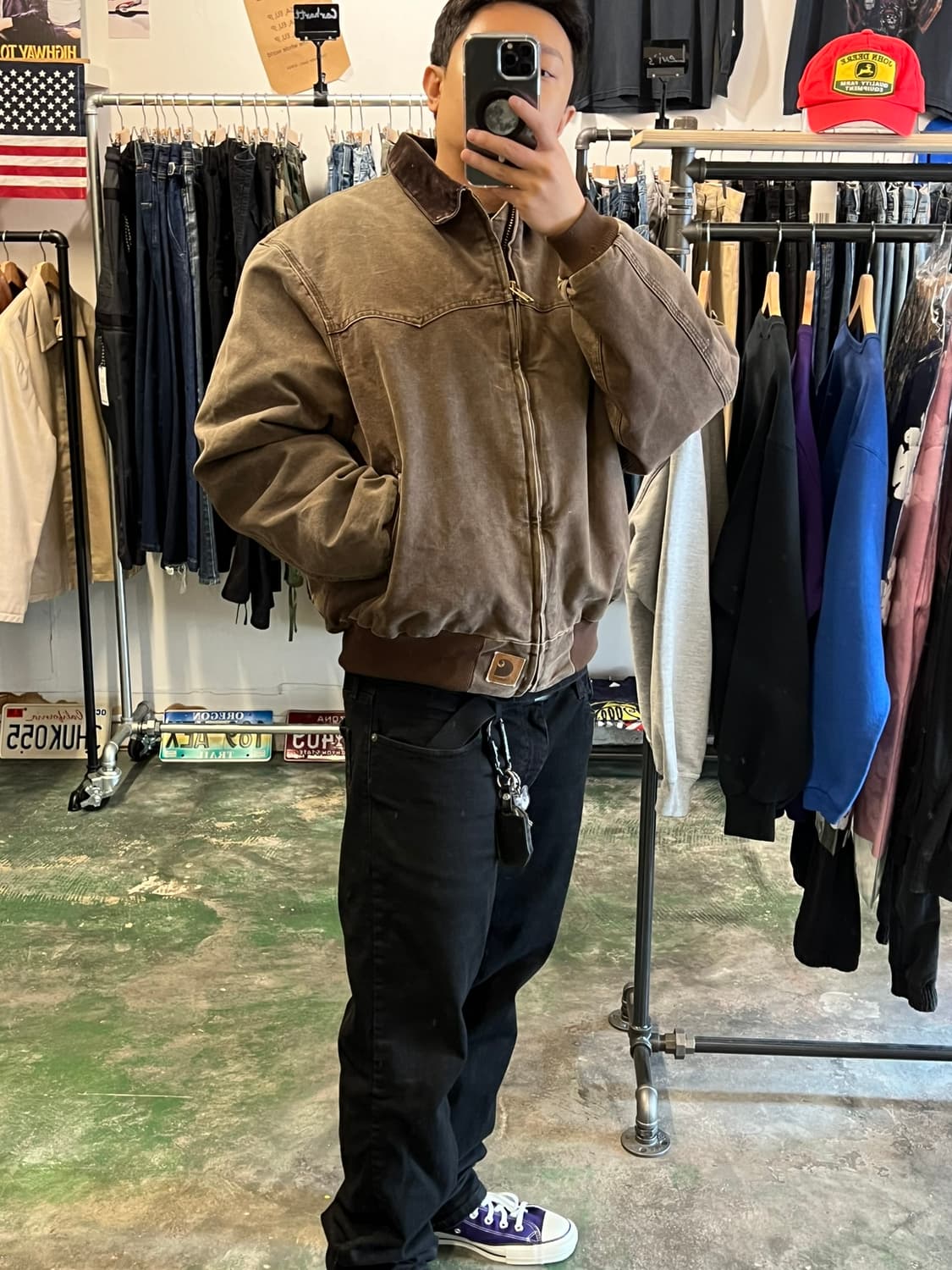 00's [2XL] 칼하트 산타페 J14 CHT 체스트넛 빈티지 워크자켓 상품이미지5