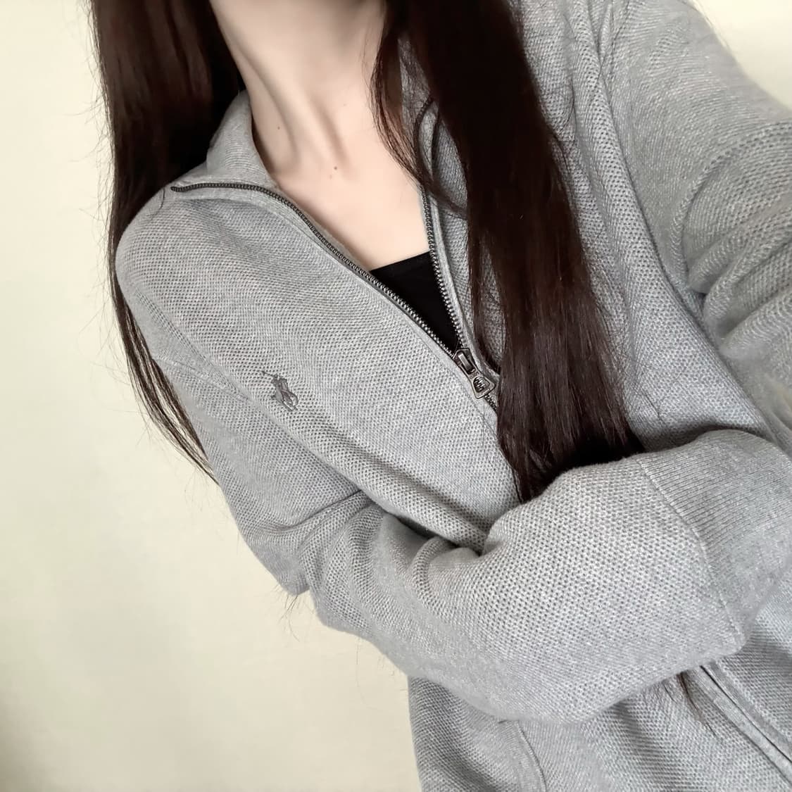 폴로 랄프로렌 그레이 니트집업 상품이미지1