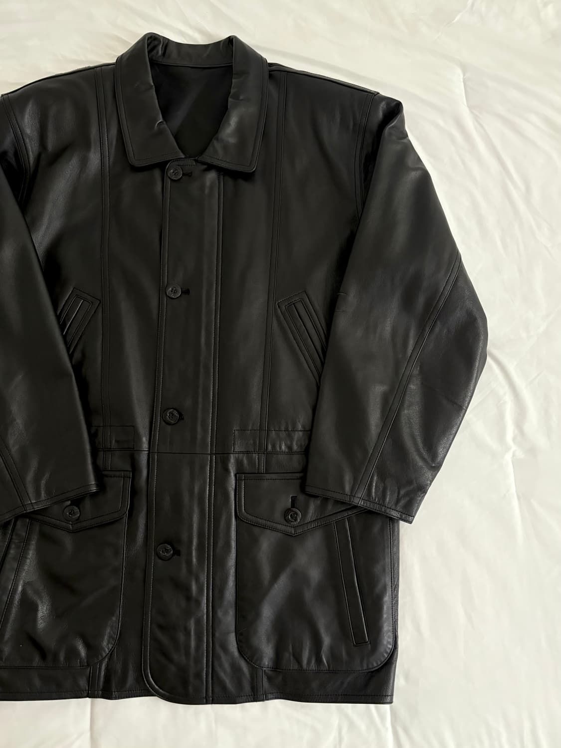 leather car coat 레더 카코트 상품이미지4