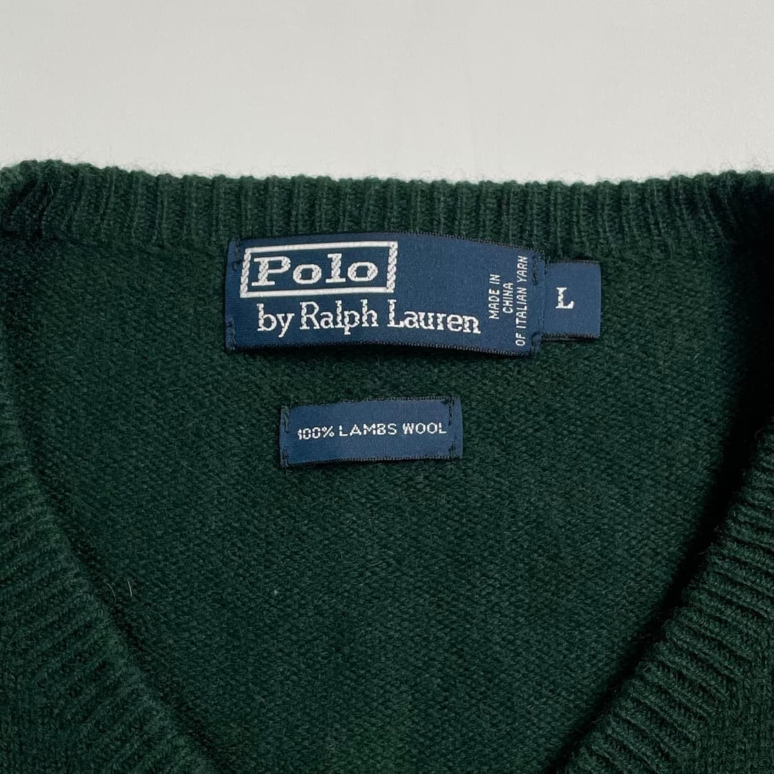 폴로 랄프로렌 램스울 그린 니트 상품이미지5
