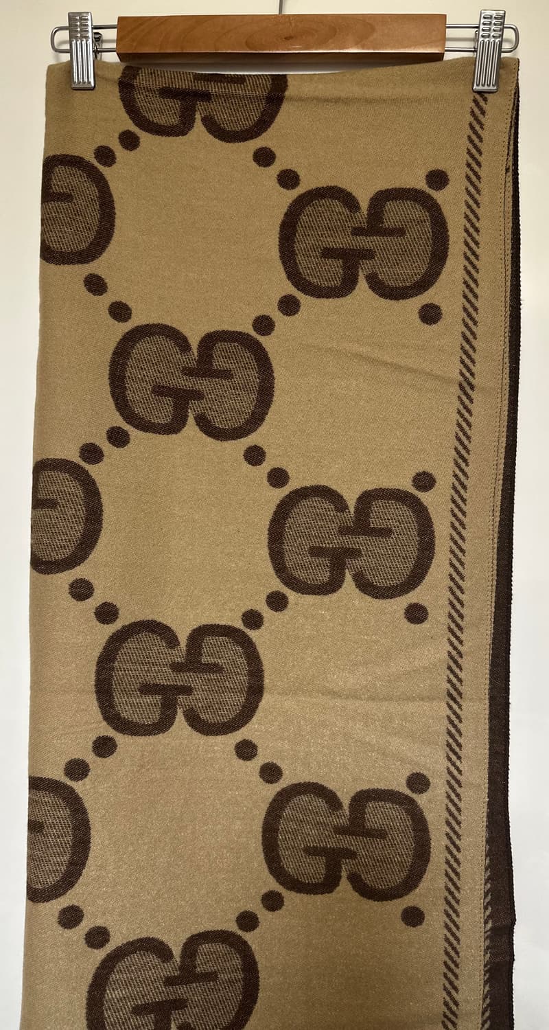 구찌 GG 패턴 캐시미어숄&머플러 브라운 베이지 남여공용 상품이미지7