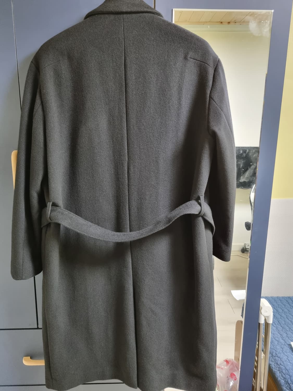 드로우핏 프리미어 퓨어 캐시미어 로브 더블 코트 (Black) 상품이미지4