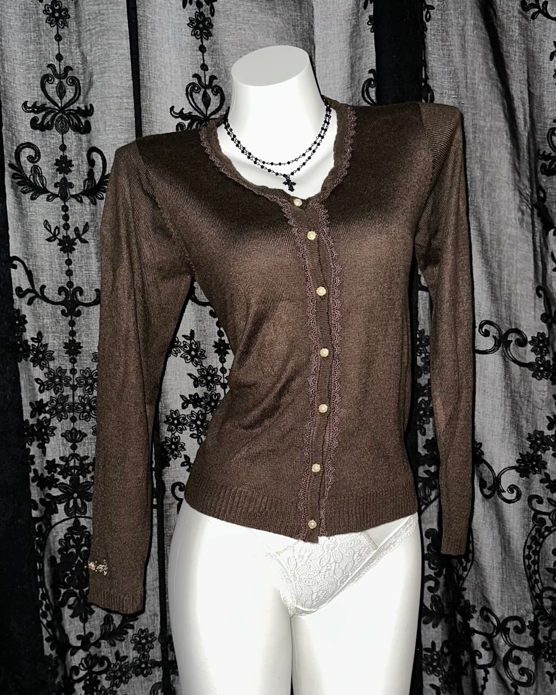Brown lovely cardigan 상품이미지1
