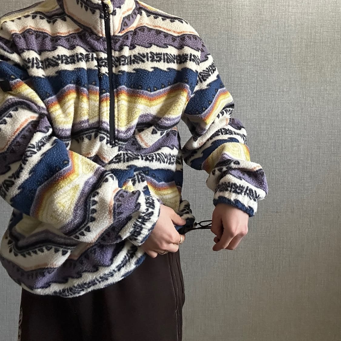 Billabong Multi Pattern Fleece Anorak 상품이미지5