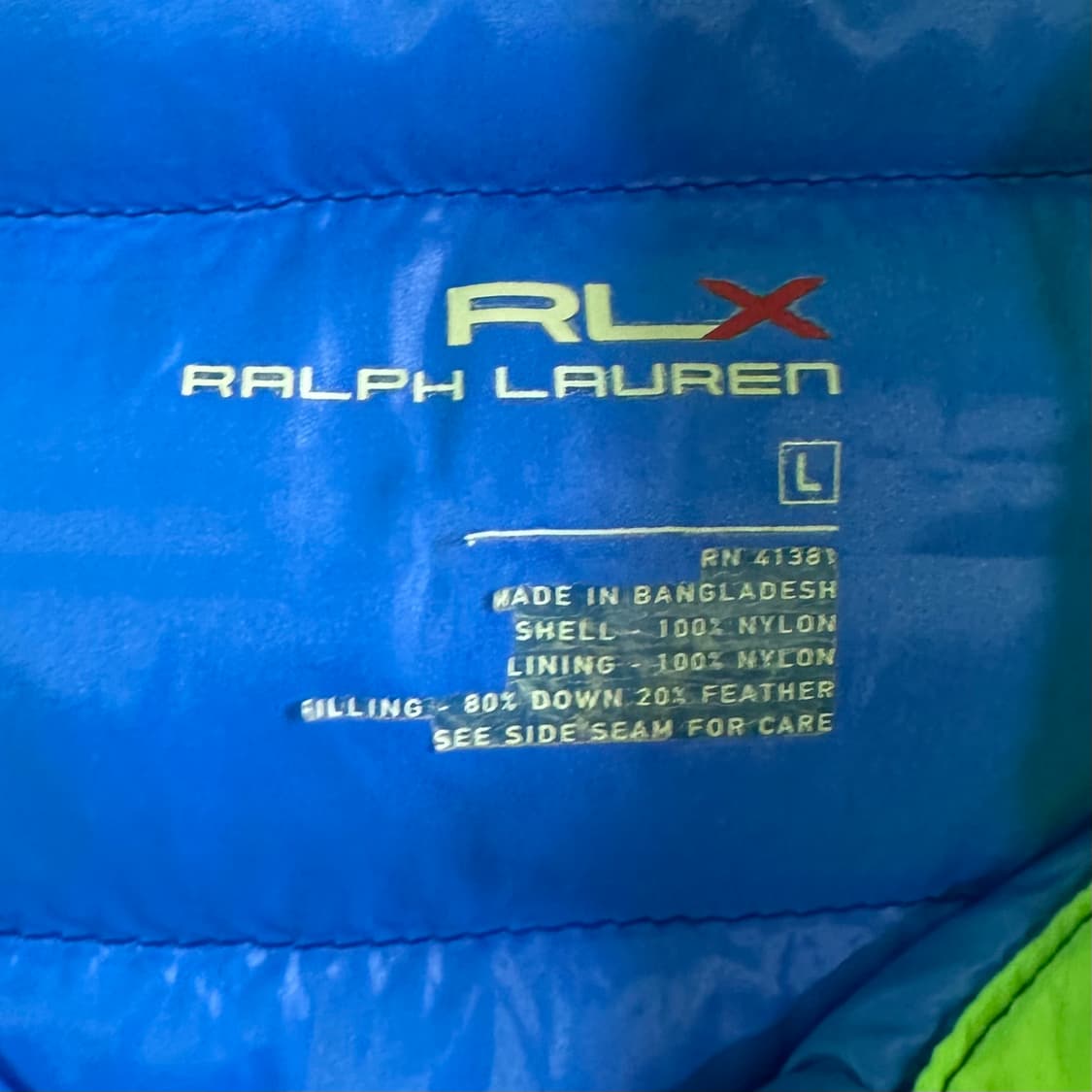 폴로 RLX 블루 경량 다운 패딩 상품이미지8