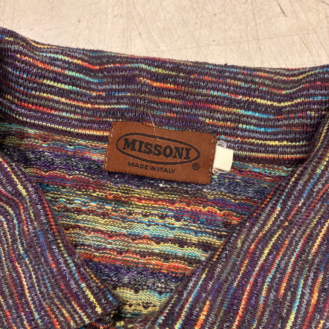 미쏘니 컬러 패턴 니트 카라티 상품이미지3