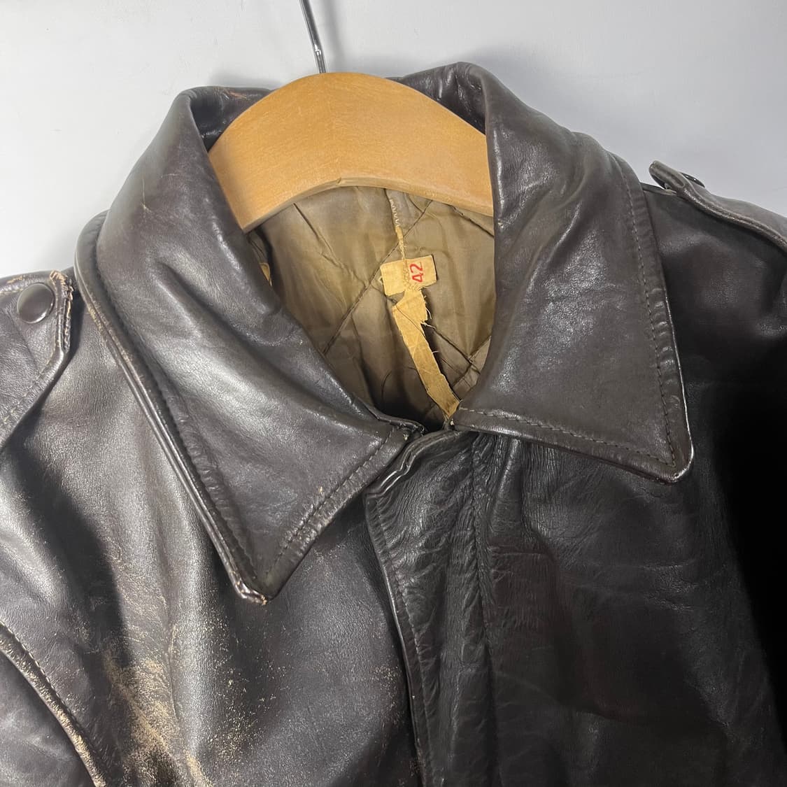 [Military] 80's 밀리터리 A-2 레더자켓 상품이미지3