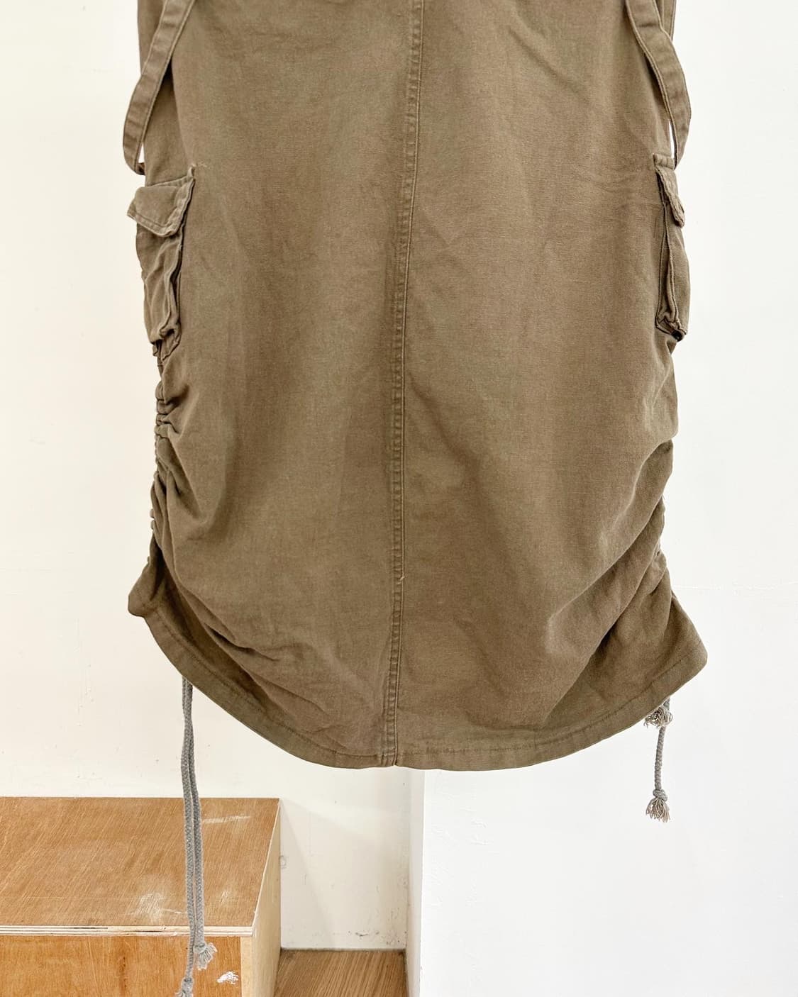 vtg 카키 카고 미디 스커트  상품이미지6