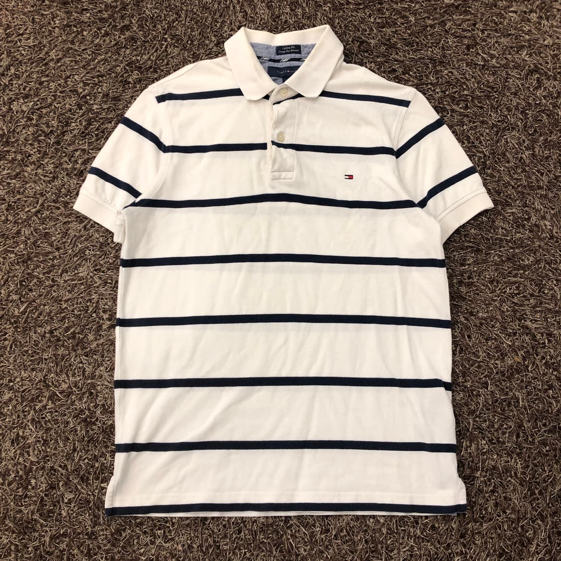 S 타미힐피거 스트라이프 PK 카라 반팔 티셔츠 상품이미지1