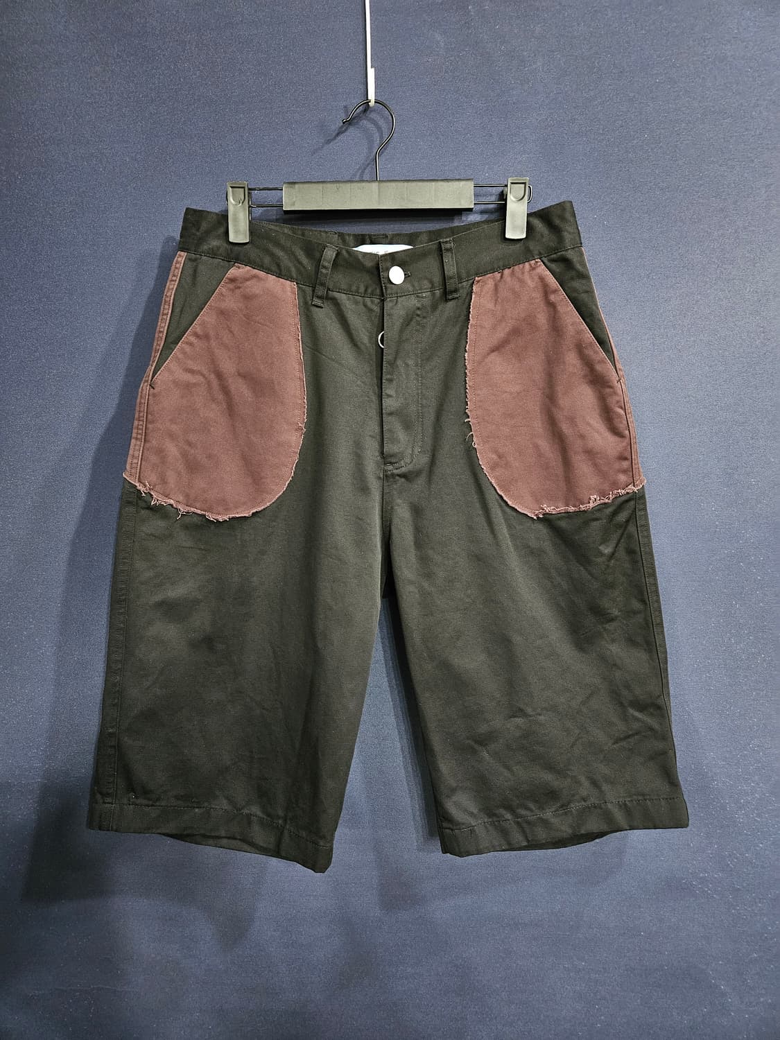 플라스틱 프로덕트 블랙 남성 허리 30 빈티지 반바지 상품이미지1