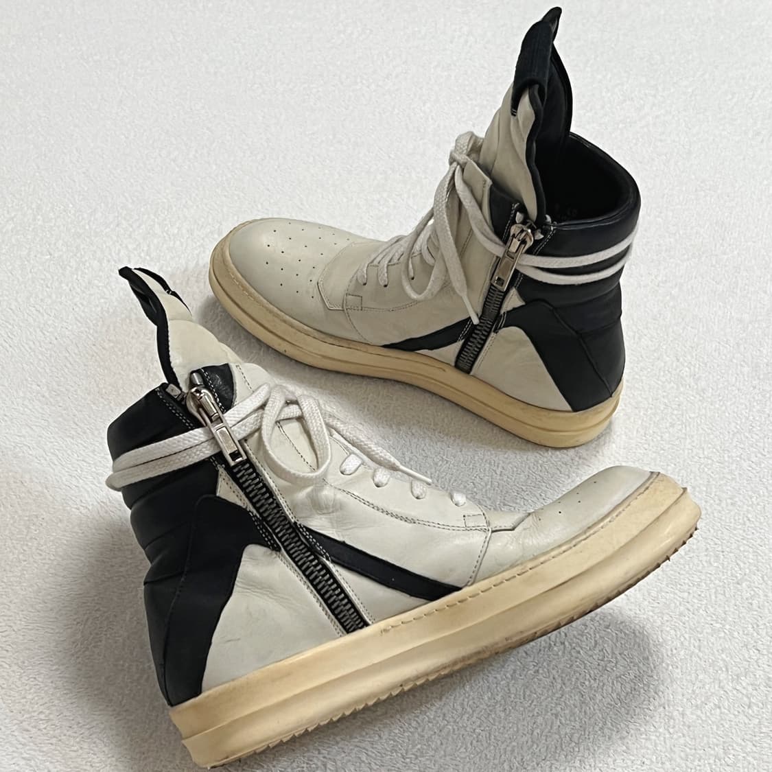 릭오웬스 13SS 지오바스켓 모노크롬 LPO 밀크 블랙 상품이미지6