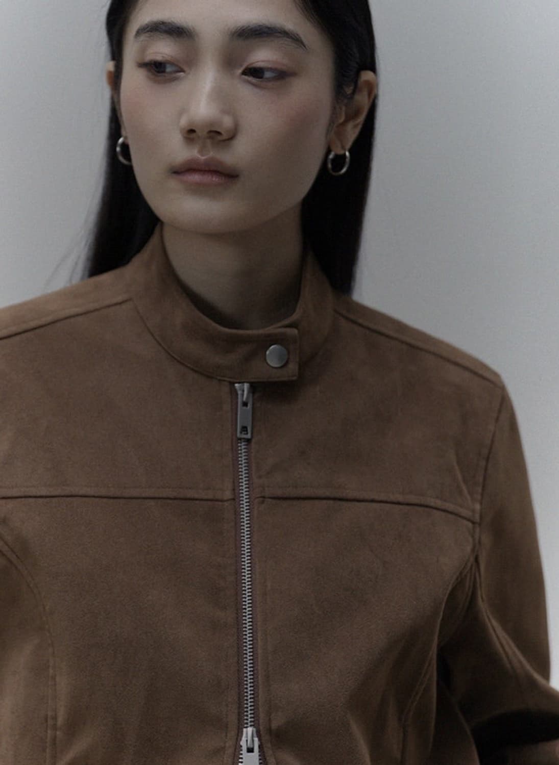 라퍼지포우먼 버핑레더 인시전 레이싱 자켓 브라운m 상품이미지1