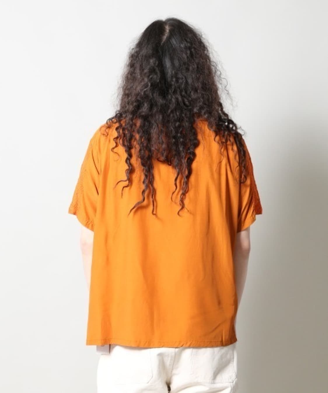 토가 비릴리스 자수 레이온 메쉬 S/S 반팔 셔츠 오렌지 48 상품이미지6