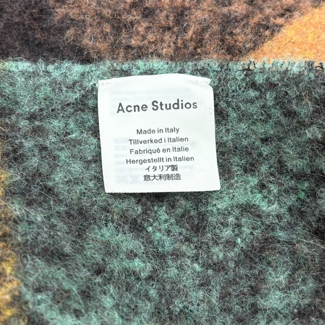 OS 아크네 스튜디오 모헤어 체크 머플러 상품이미지3