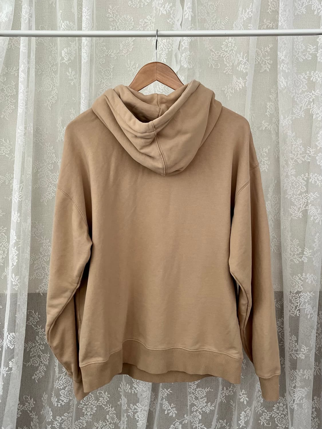 L) 휠라 루즈핏 빅로고 후드 티셔츠 베이지 상품이미지2