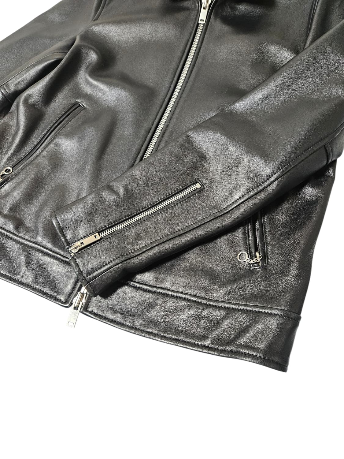 무신사스탠다드 램스킨 싱글 라이더자켓 블랙 M 상품이미지3